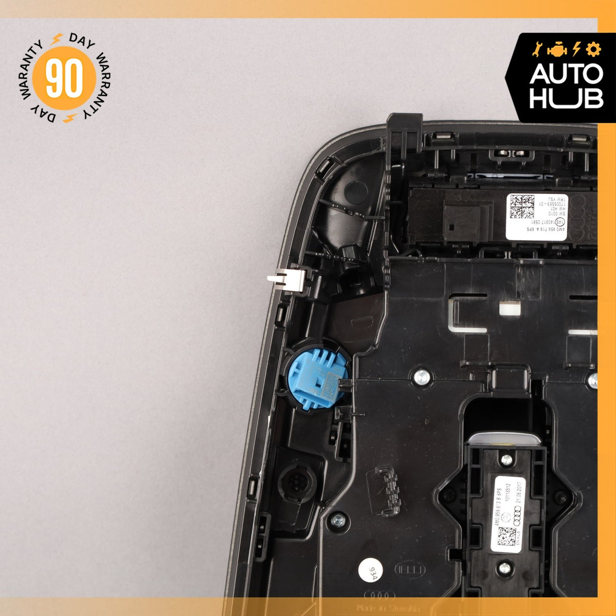 17-19 Audi 4M Q7 Front Overhead Domelight Lamp Switch Panel Black OEM 87k - photo 9