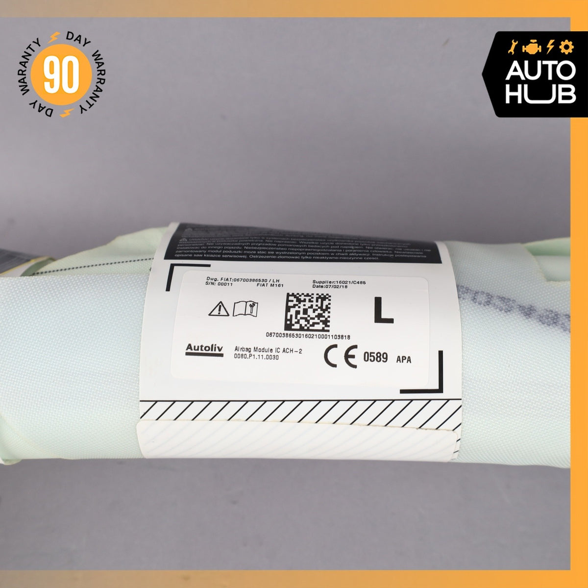 17-24 Maserati Levante M161 Roof Curtain Air Bag Left Side OEM 89k - photo 6