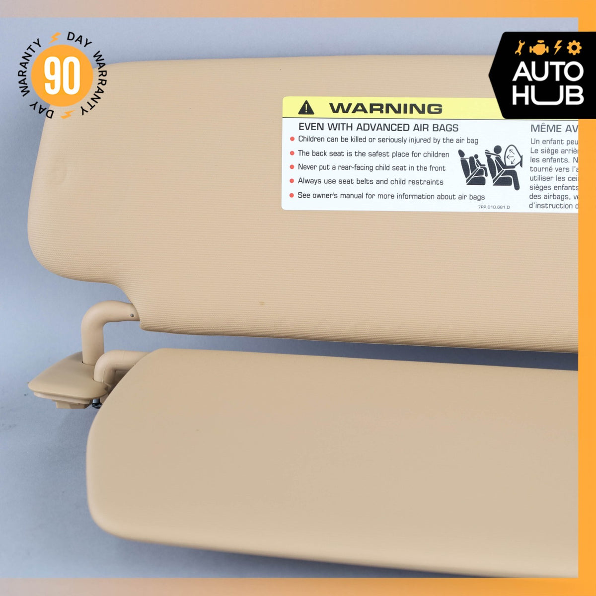 15-18 Porsche Cayenne 958 Sun Visor Sunvisor Front Left Luxor Beige OEM - photo 6