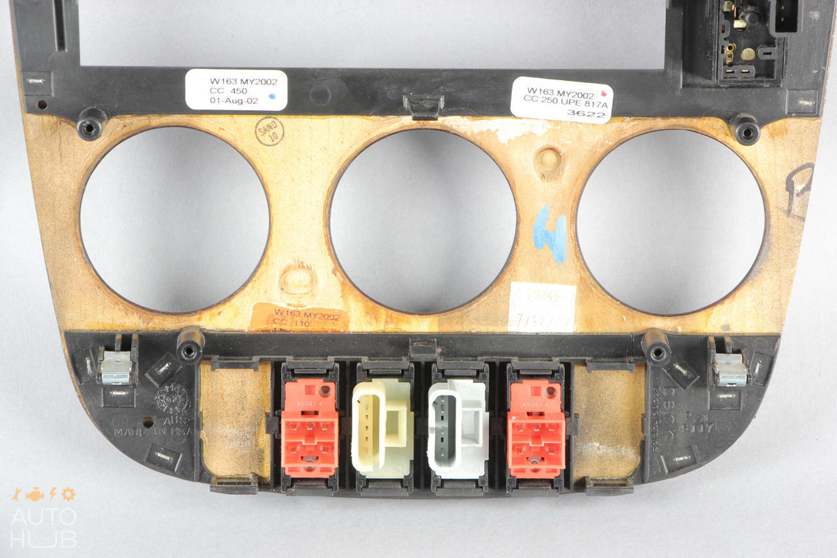 02-05 Mercedes W163 ML320 ML350 ML500 Center Console Trim Bezel Wood OEM - photo 10