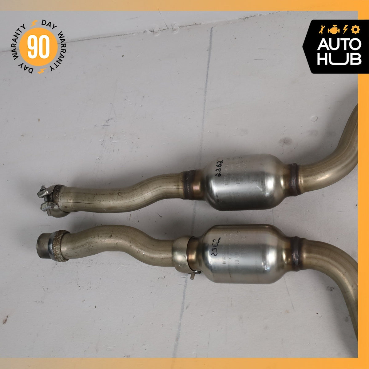 Mercedes W212 E350 RWD Engine Exhaust Downpipe Set OEM 70k - photo 3