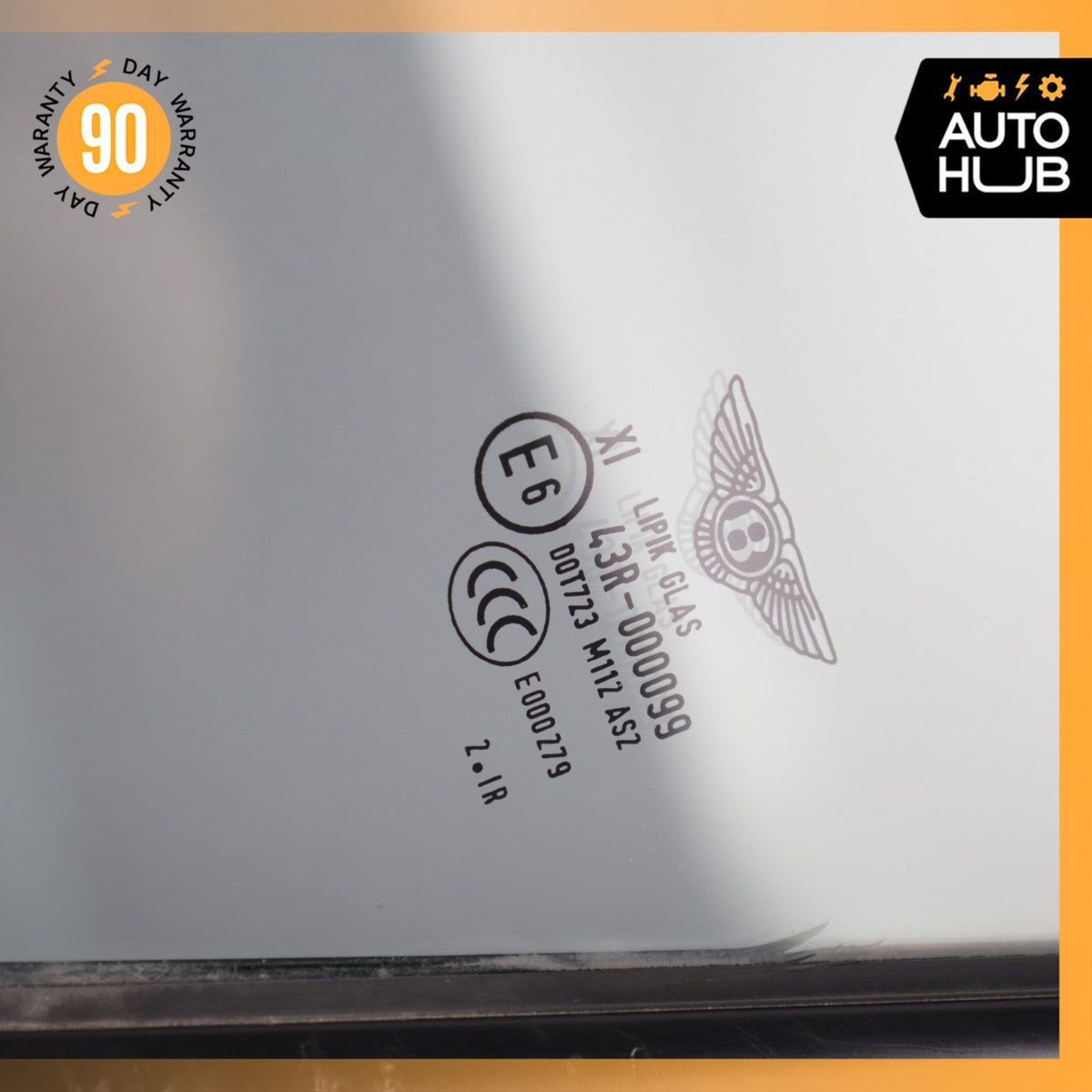 07-18 Bentley Continental GTC Front Left Side Door Vent Window Glass OEM - photo 7