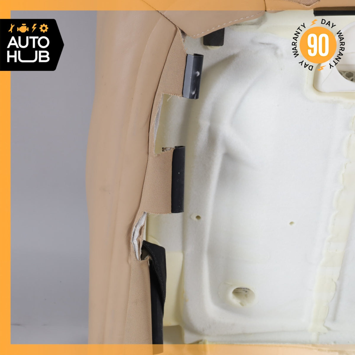 15-18 Porsche Macan S 95B Front Left Side Seat Upper Cushion Leather Beige OEM - photo 14