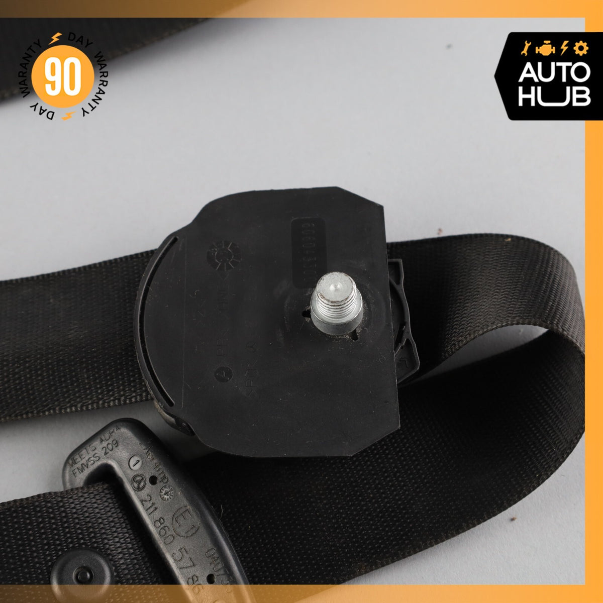 07-09 Mercedes W219 CLS550 E350 E550 Front Left Driver Side Seat Belt Black OEM - photo 14