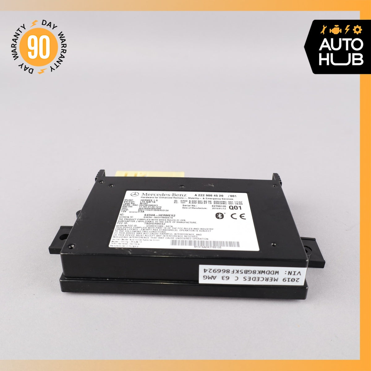 15-23 Mercedes W205 C63 C43 AMG Bluetooth Telematic Control Module OEM 43k - photo 4