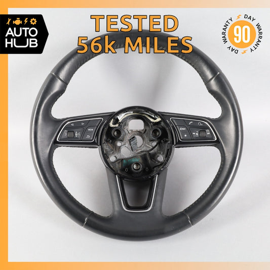 2018 Audi B9 A4 Steering Wheel Black OEM 56k - photo 1