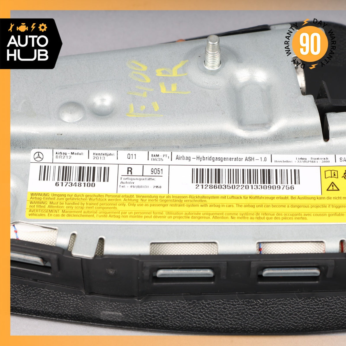 10-18 Mercedes W212 E400 CLS550 Front Right Side Seat Airbag Air Bag Black OEM - photo 11