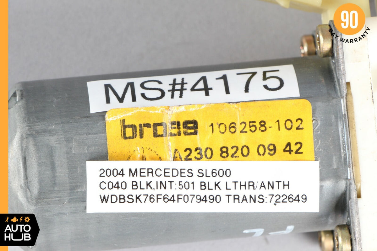 03-09 Mercedes W209 CLK550 CLK500 Front Left Driver Window Regulator Motor OEM - photo 5