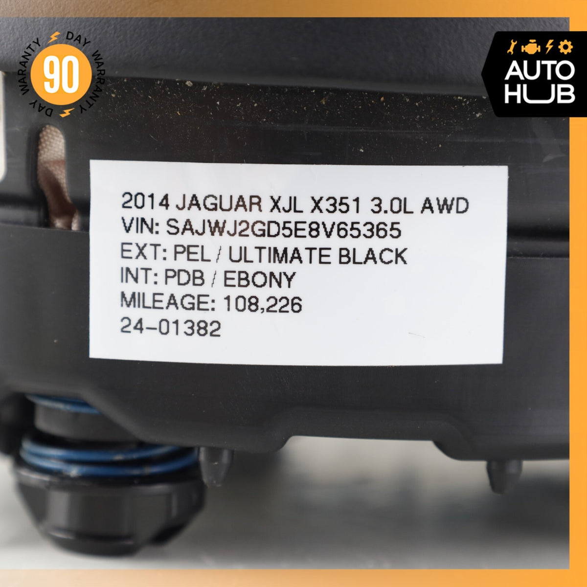 10-19 Jaguar X351 XJL 3.0L Steering Wheel Airbag Air Bag Black OEM - photo 8
