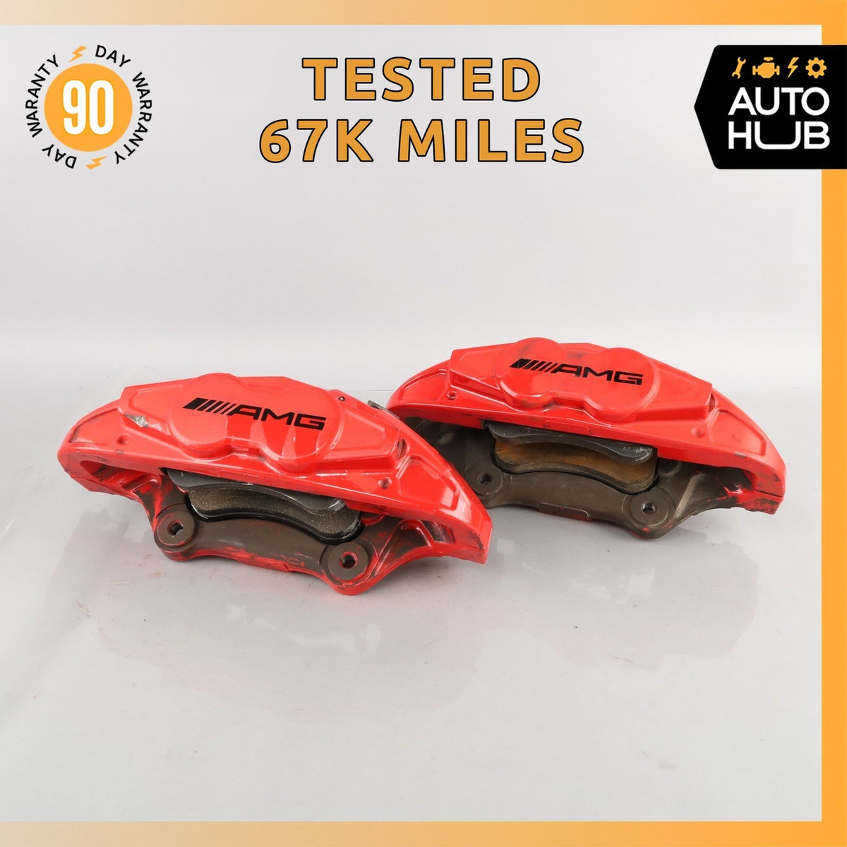 14-19 Mercedes W117 CLA45 GLA45 AMG Front Left & Right Brake Calipers Set OEM - photo 1