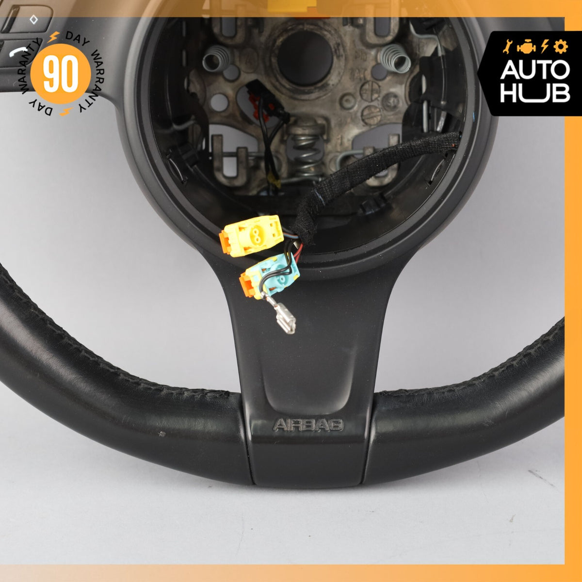 11-14 Porsche Cayenne 958 GTS Steering Wheel w/ Paddle Shifters Black OEM 82k - photo 7