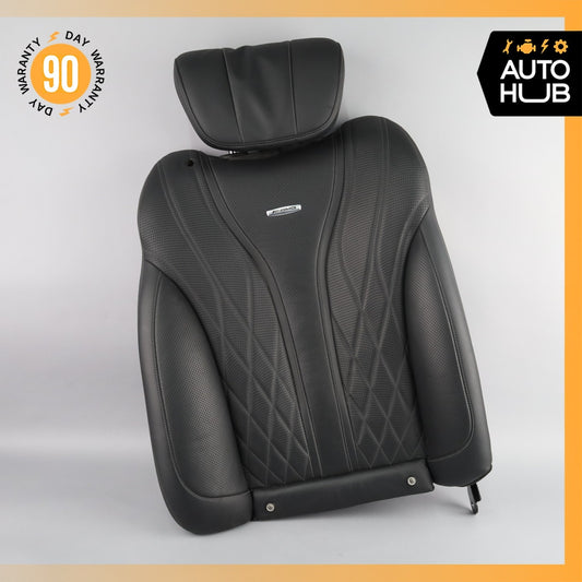 Mercedes W222 S63 AMG Rear Right Seat Upper Back Cushion Exclusive Black OEM - photo 1