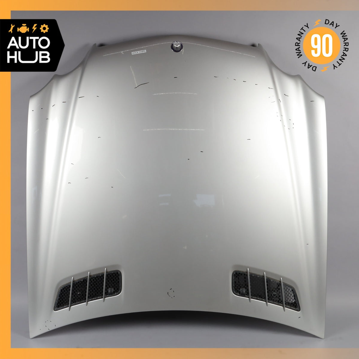 03-08 Mercedes R230 SL500 SL550 SL55 AMG Hood Cover Panel Assembly OEM 86k - photo 2
