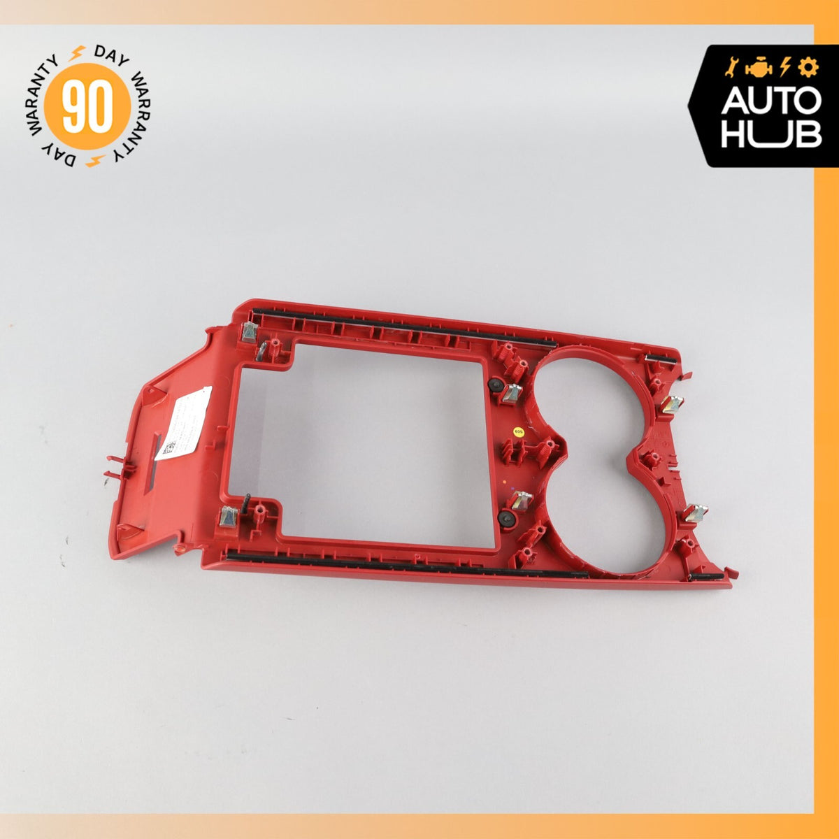 2015 Porsche Macan Turbo 95B Center Console Cupholder Compartment Bezel Red OEM - photo 8
