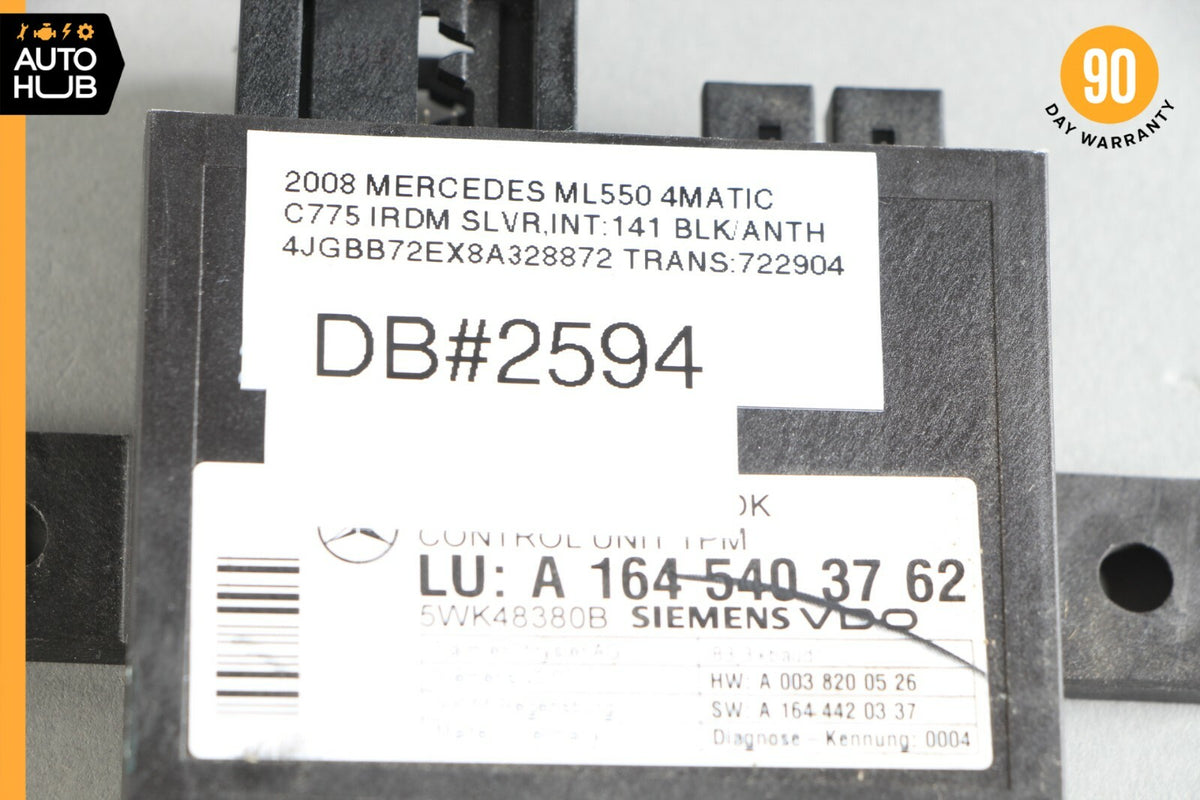 06-13 Mercedes W164 ML550 R350 SL550 TPMS Tire Pressure Control 1645403762 OEM - photo 7