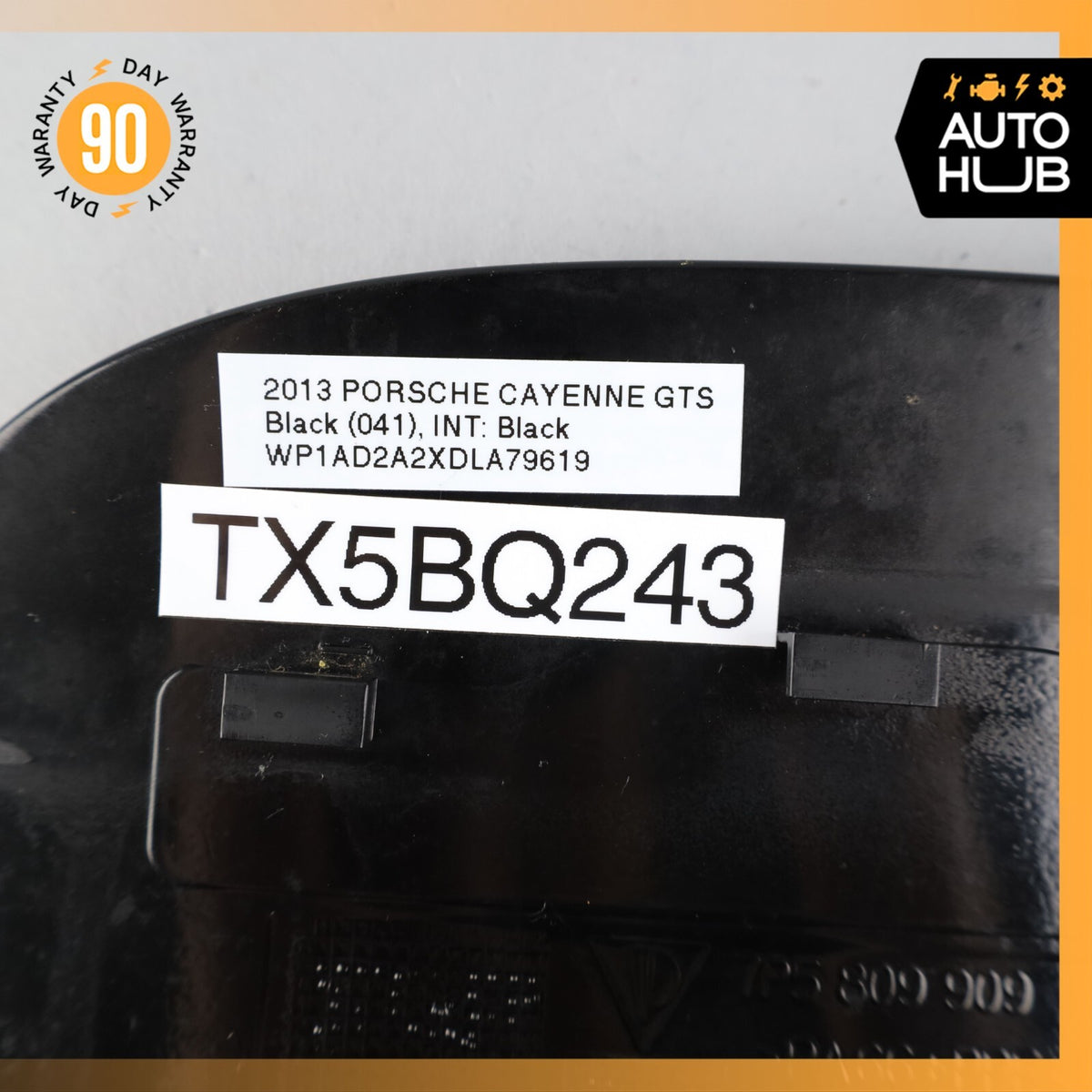 11-18 Porsche Cayenne 958 GTS Fuel Door Lid Gas Tank Cover Black OEM 82k - photo 8