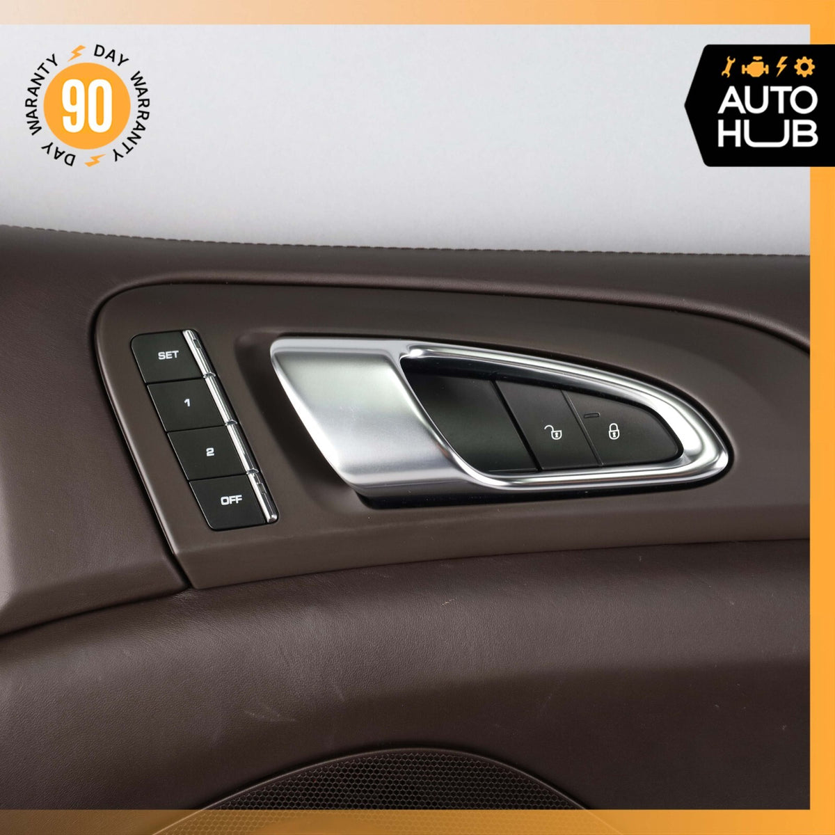 Porsche Cayenne 958 Hybrid S Front Right Side Interior Door Panel Natur Leather - photo 8