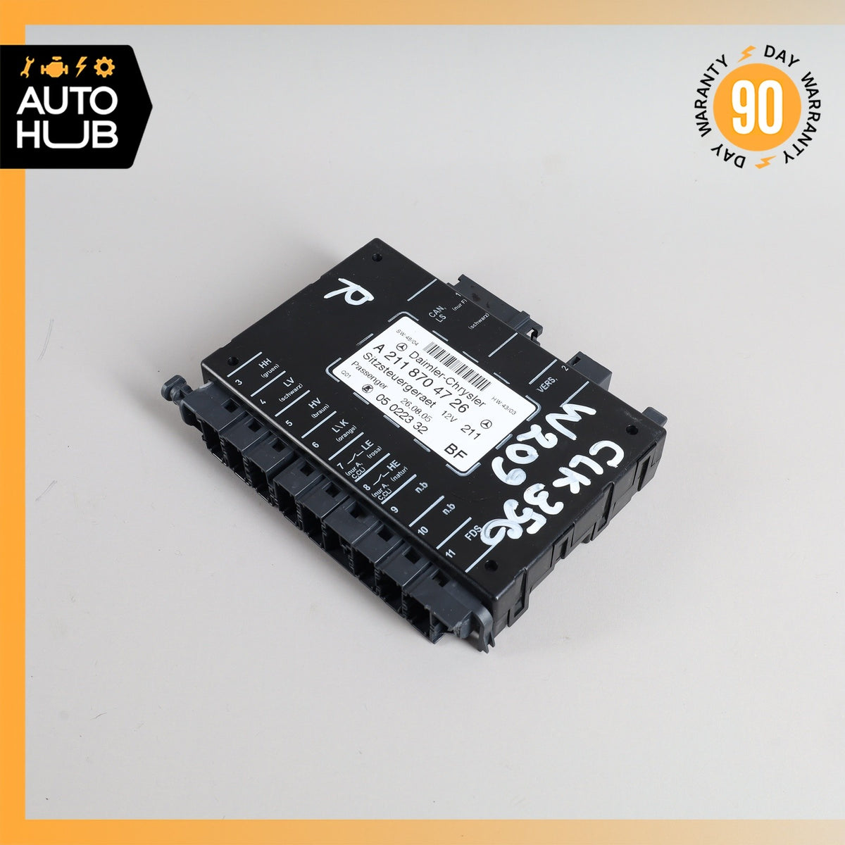 03-09 Mercedes W209 CLK350 E320 CLK500 Right Passenger Seat Control Module OEM - photo 2
