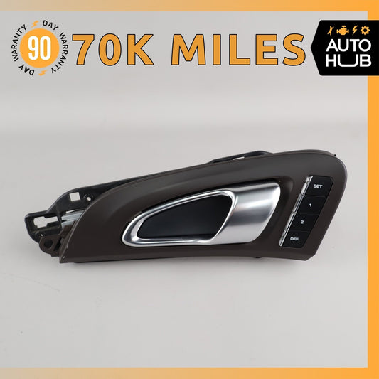 Porsche Cayenne 958 Front Left Interior Handle w/ Memory Switch Brown OEM - photo 1