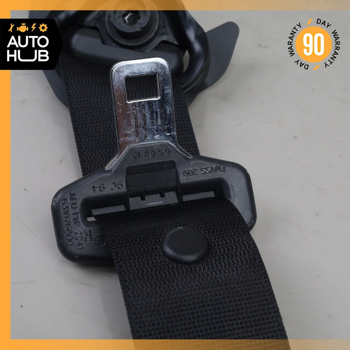 14-17 Mercedes W222 S550e S600 Seat Belt Front Right Passenger Side Black OEM - photo 7