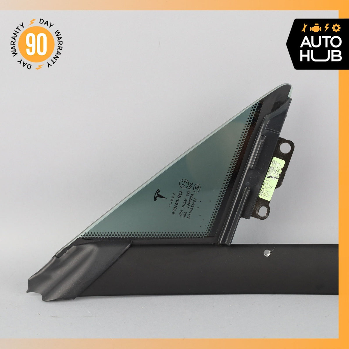 12-15 Tesla Model S Front Left Driver Door Corner Window Glass OEM 63k - photo 7