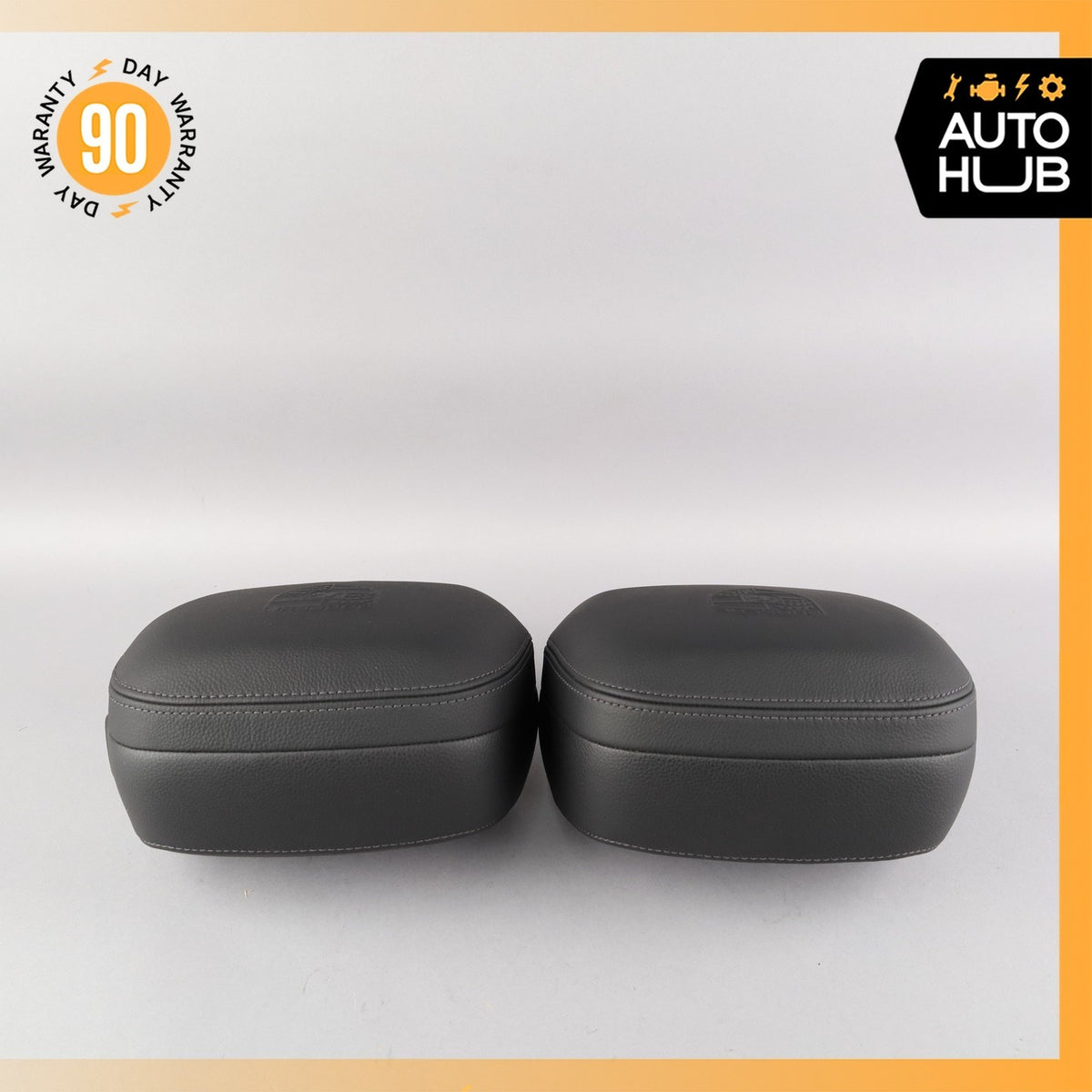 11-18 Porsche Cayenne 958 Front & Rear Headrest Head Rest Set of 4 w/ Crest OEM - photo 13