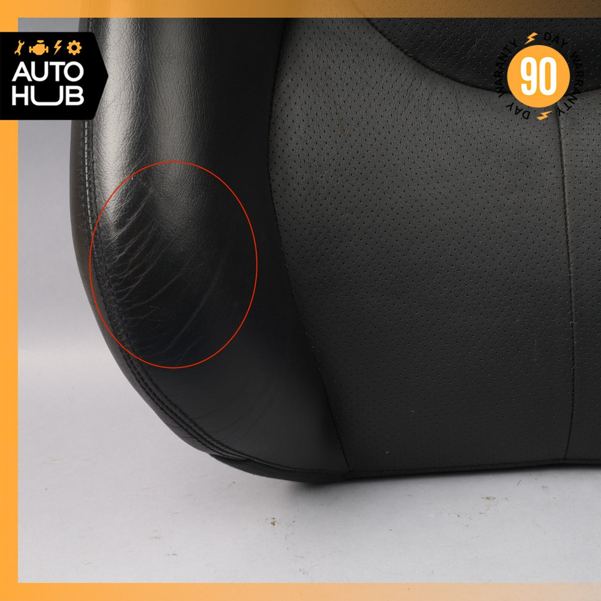 96-02 Mercedes R129 SL320 SL500 Right Side Top Upper Seat Cushion Black OEM - photo 4