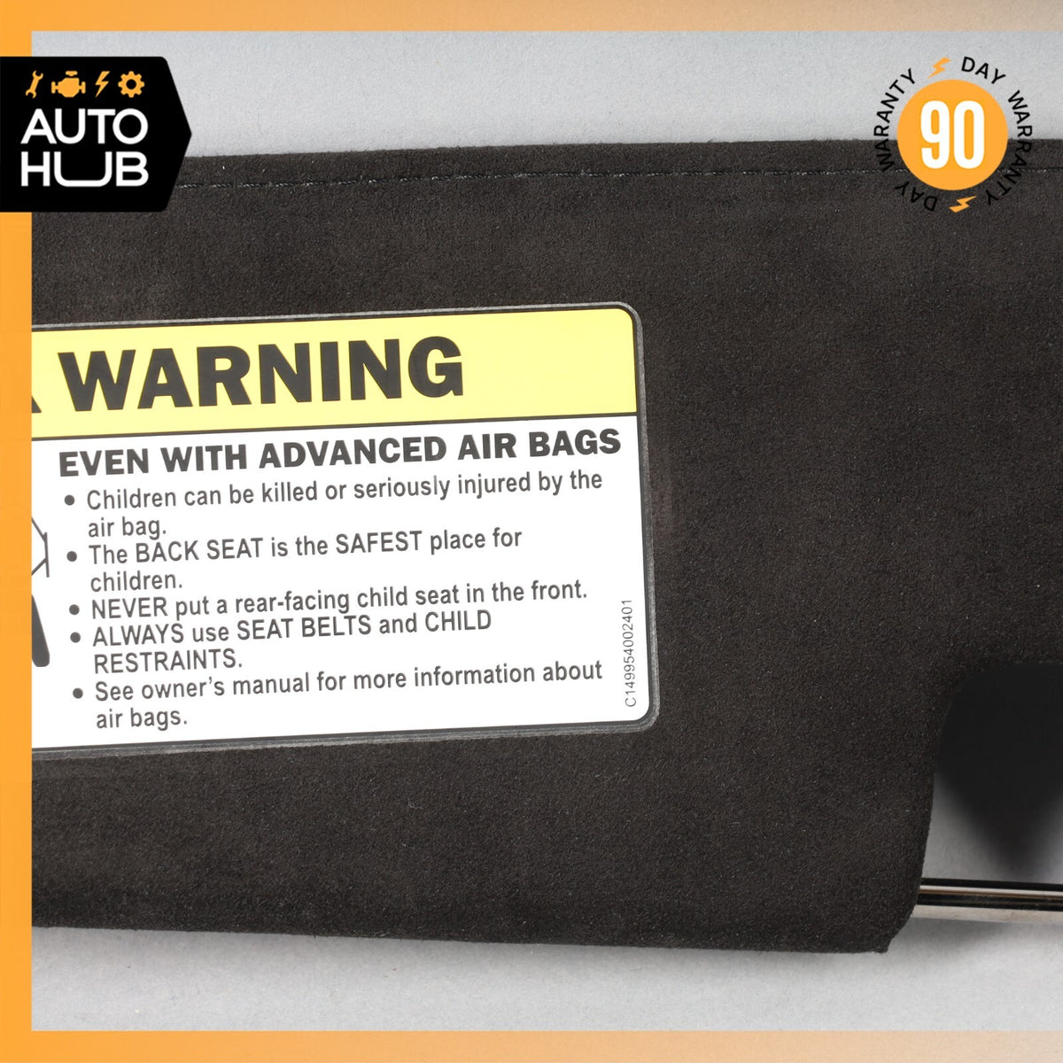 20-22 KARMA Revero GT GTS Left Side Sunvisor Sun Visor Suede Black OEM 11k - photo 6