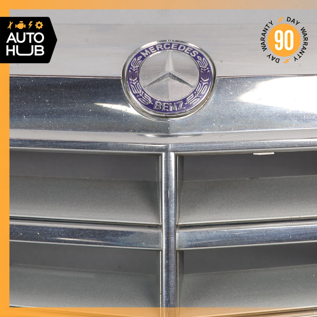 07-09 Mercedes W211 E350 E550 E320 Hood Radiator Grille Grill Chrome OEM - photo 4
