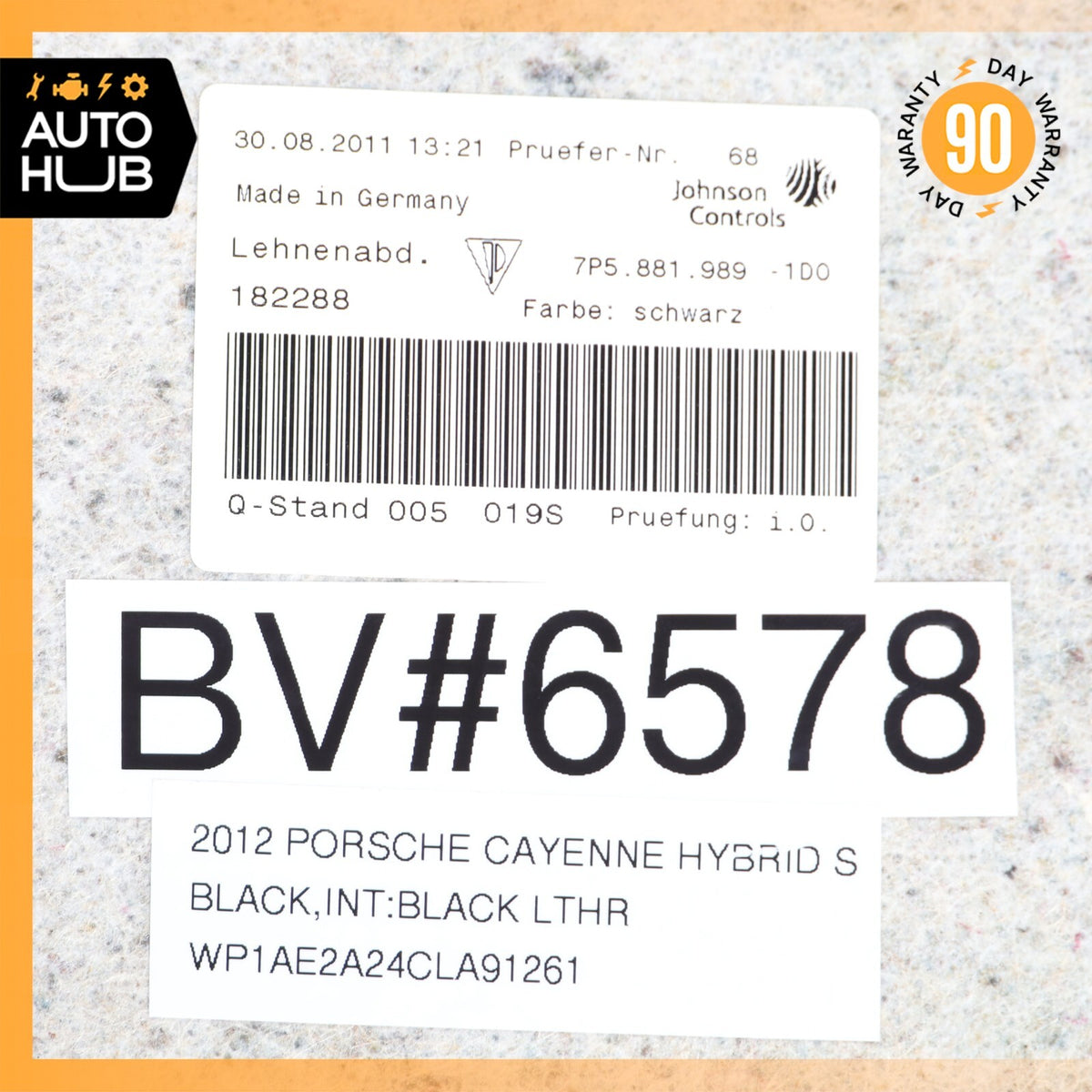 Porsche Cayenne 958 Hybrid S Front Left or Right Side Seat Back Cover Panel OEM - photo 18