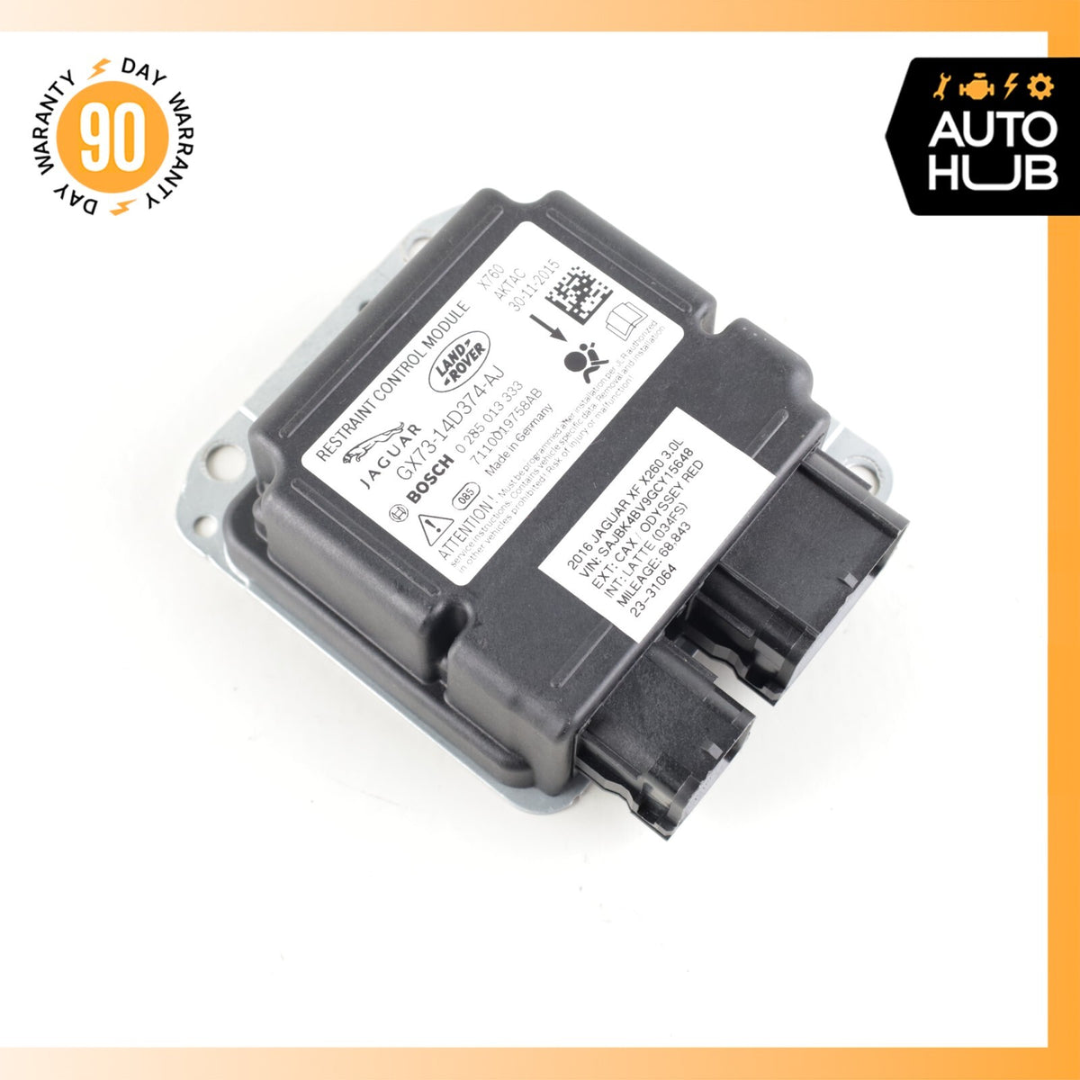 Jaguar X260 XF Airbag Air Bag Sensor SRS Control Module OEM - photo 2