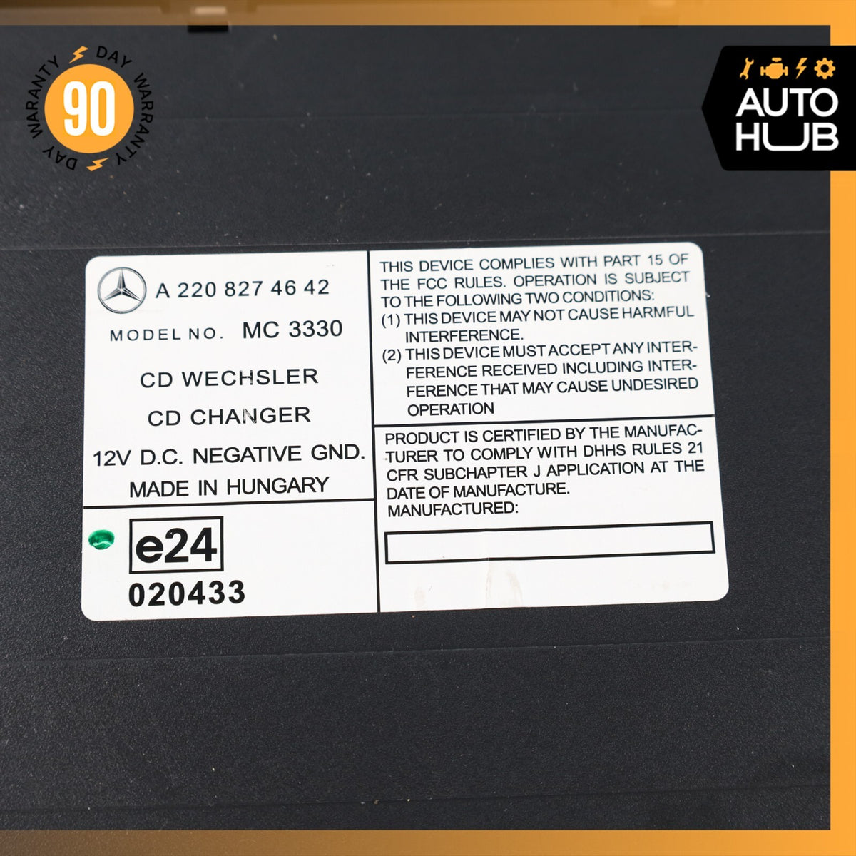 03-08 Mercedes R230 SL500 S430 CLK500 S430 CD Changer 6 Disk Player MC3330 OEM - photo 9