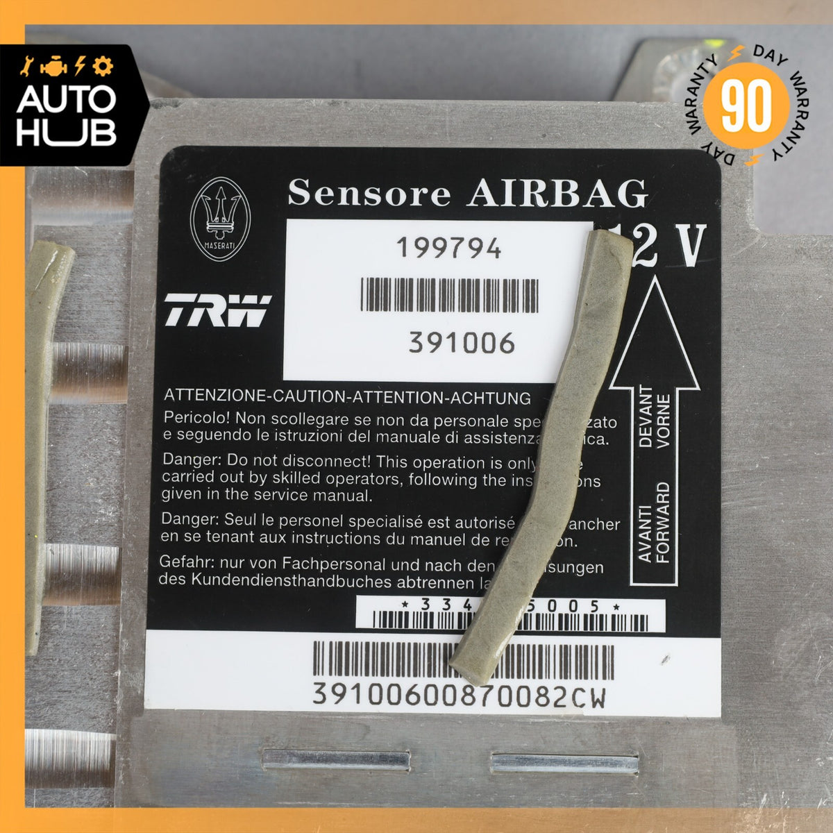 03-13 Maserati Quattroporte M139 Airbag Air Bag SRS Control Module Unit OEM - photo 7