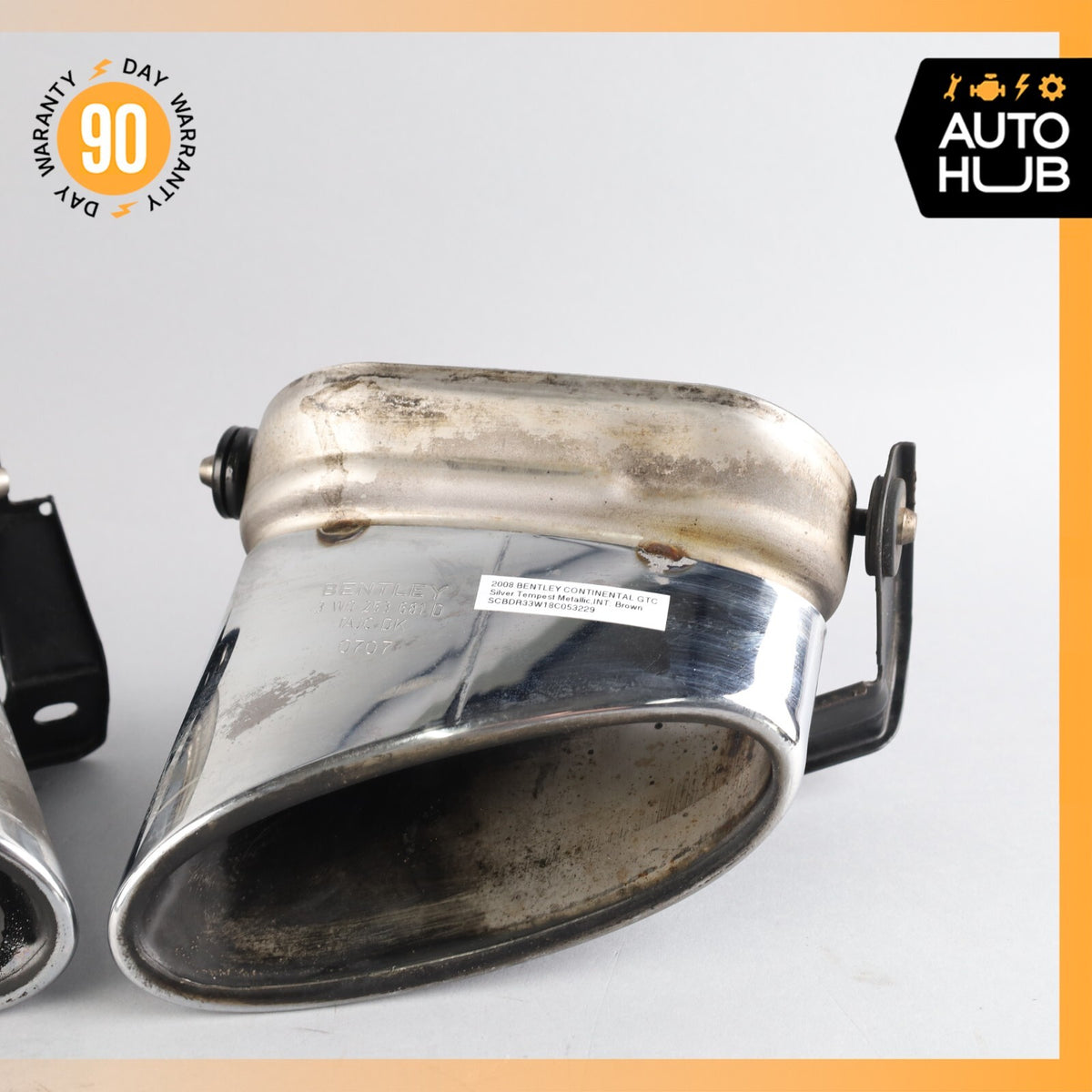 Bentley Continental GTC GT Exhaust Muffler Tips Left and Right Set OEM 46k - photo 4