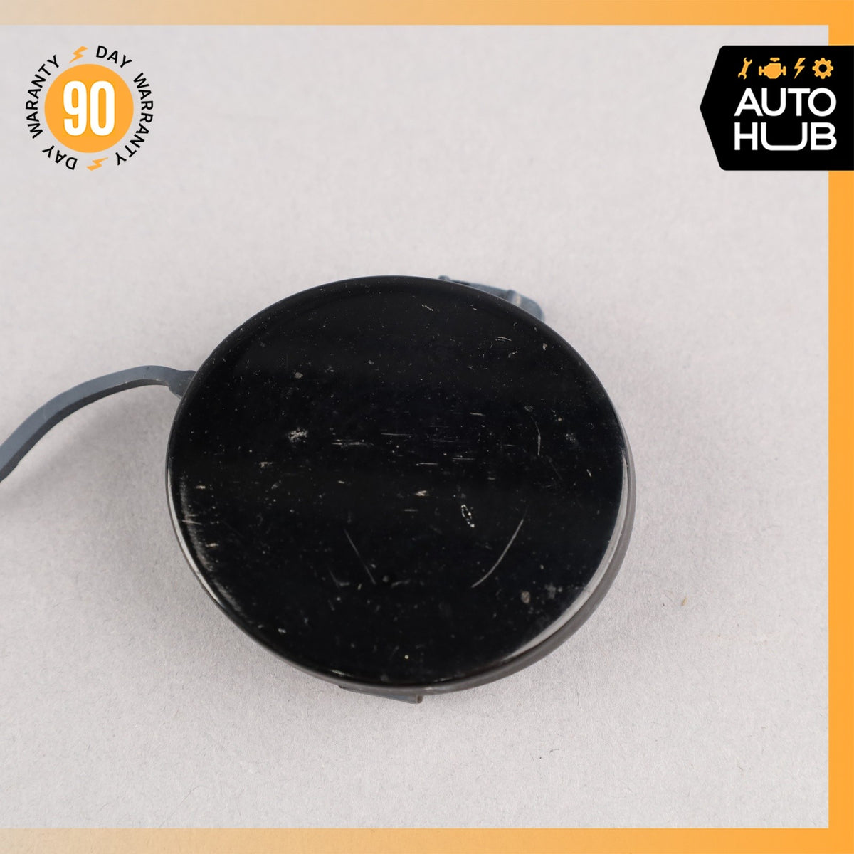 11-14 Porsche Cayenne 958 Front Right Bumper Tow Hook Hitch Cover Lid Black OEM - photo 2