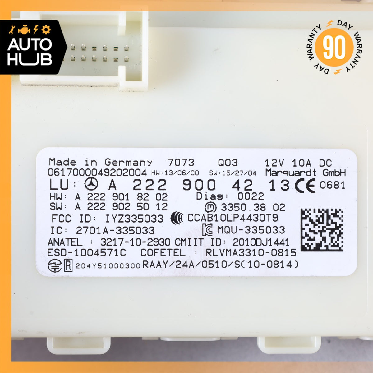 Mercedes W205 C350e Keyless Go Entry Control Module 2229004213 OEM - photo 5