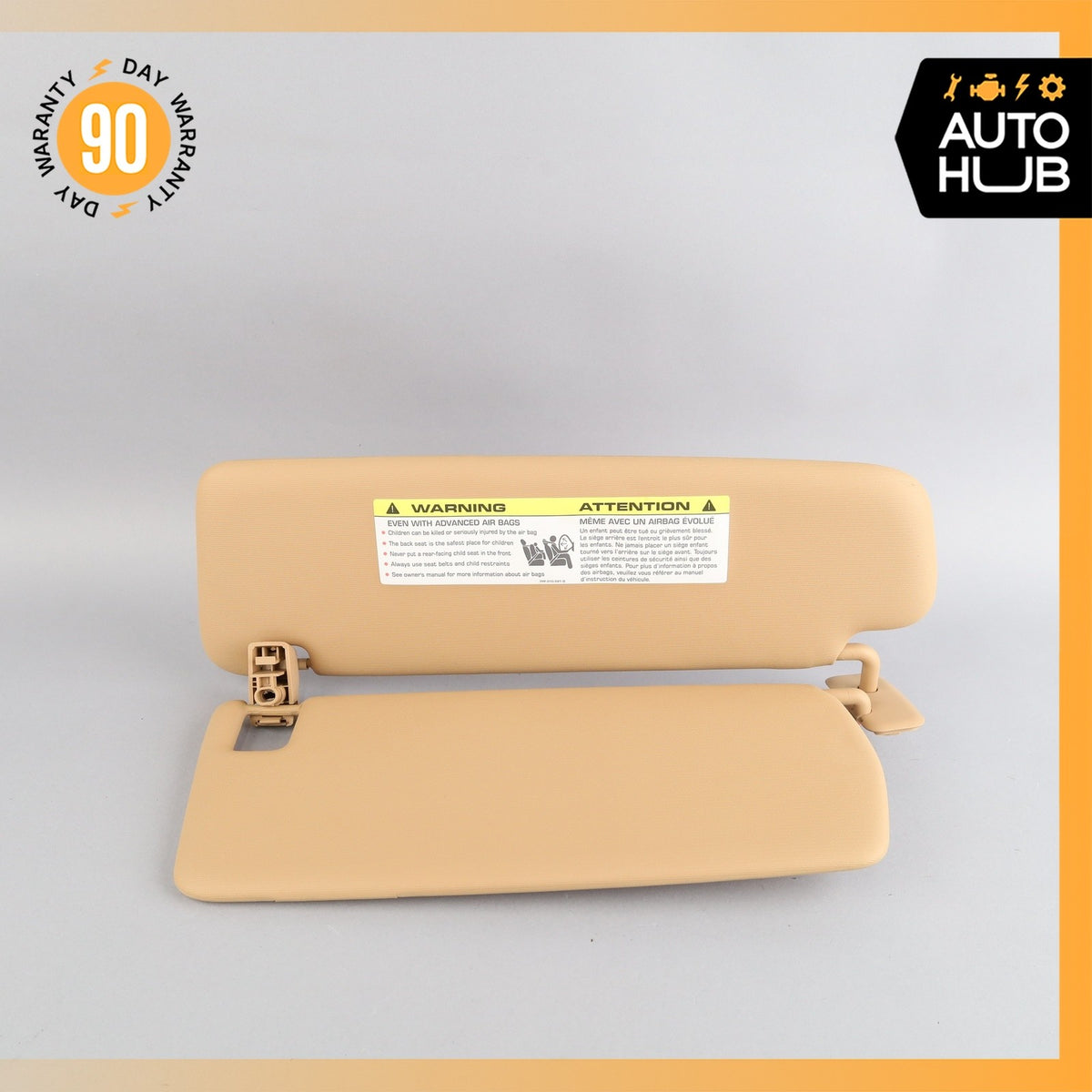 11-14 Porsche Cayenne 958 Sun Visor Sunvisor Front Right Side Beige OEM - photo 1