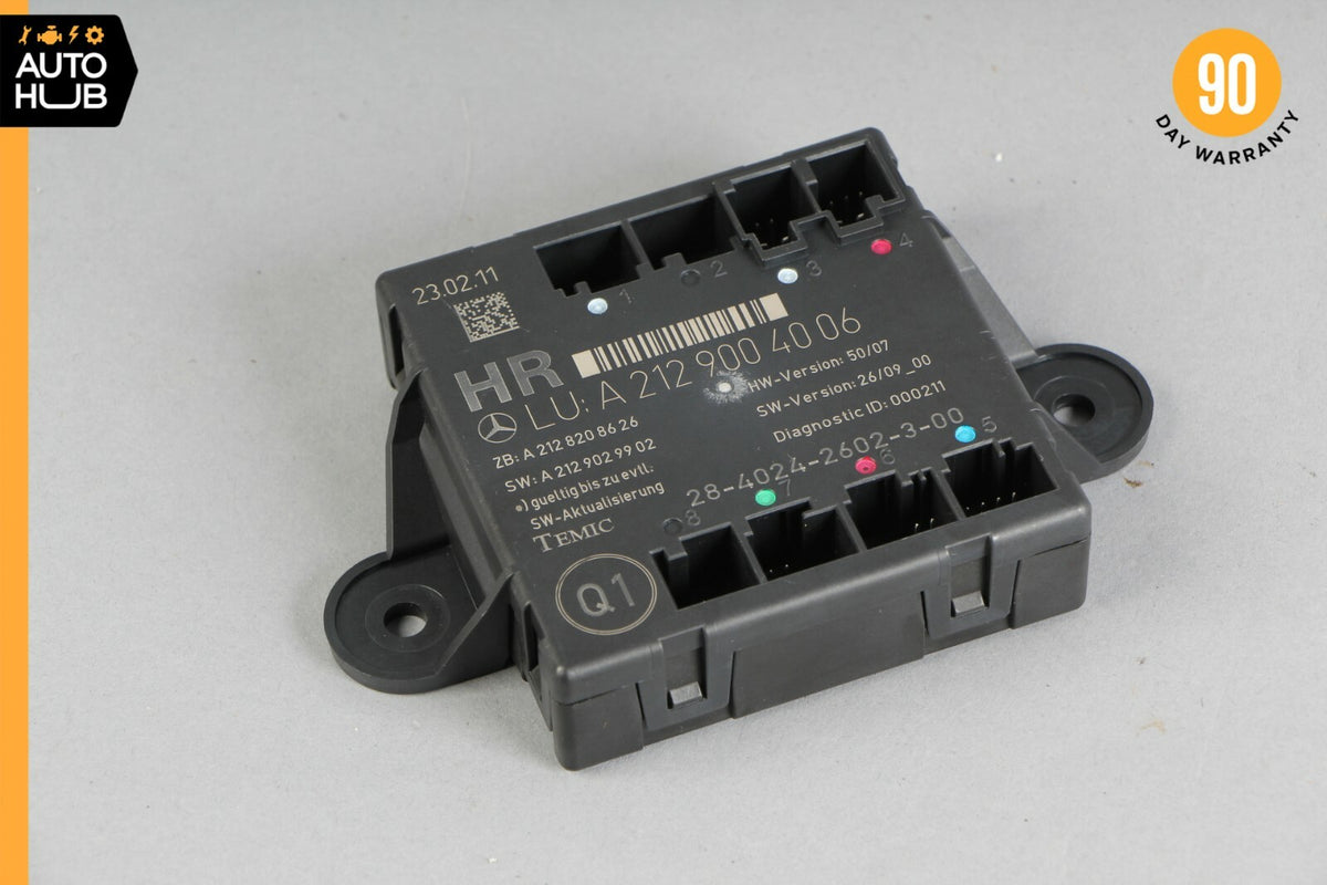 08-18 Mercedes W212 E350 C300 E550 Rear Right Side Door Control Module OEM 30k - photo 1