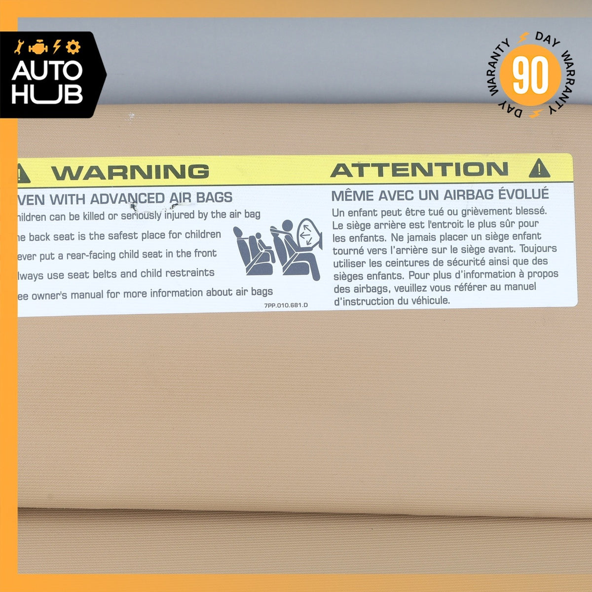 11-14 Porsche Cayenne 958 Sun Visor Sunvisor Front Left Driver Side Beige OEM - photo 3