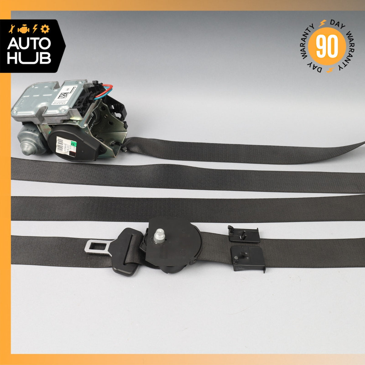 07-09 Mercedes W211 E350 CLS550 Front Right Passenger Side Seat Belt Black OEM - photo 3
