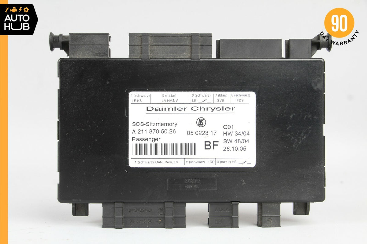 03-11 Mercedes W219 CLS500 E350 Front Right Seat Control Module 2118705026 OEM - photo 6