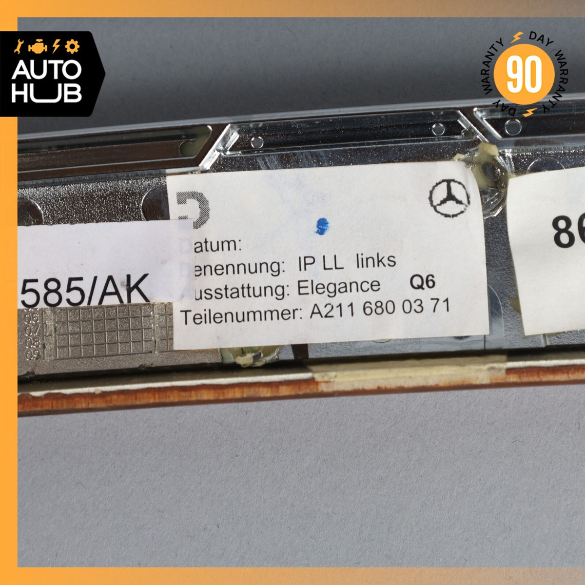 03-09 Mercedes W211 E320 E55 AMG Dashboard Dash Left Driver Side Trim Panel OEM - photo 11