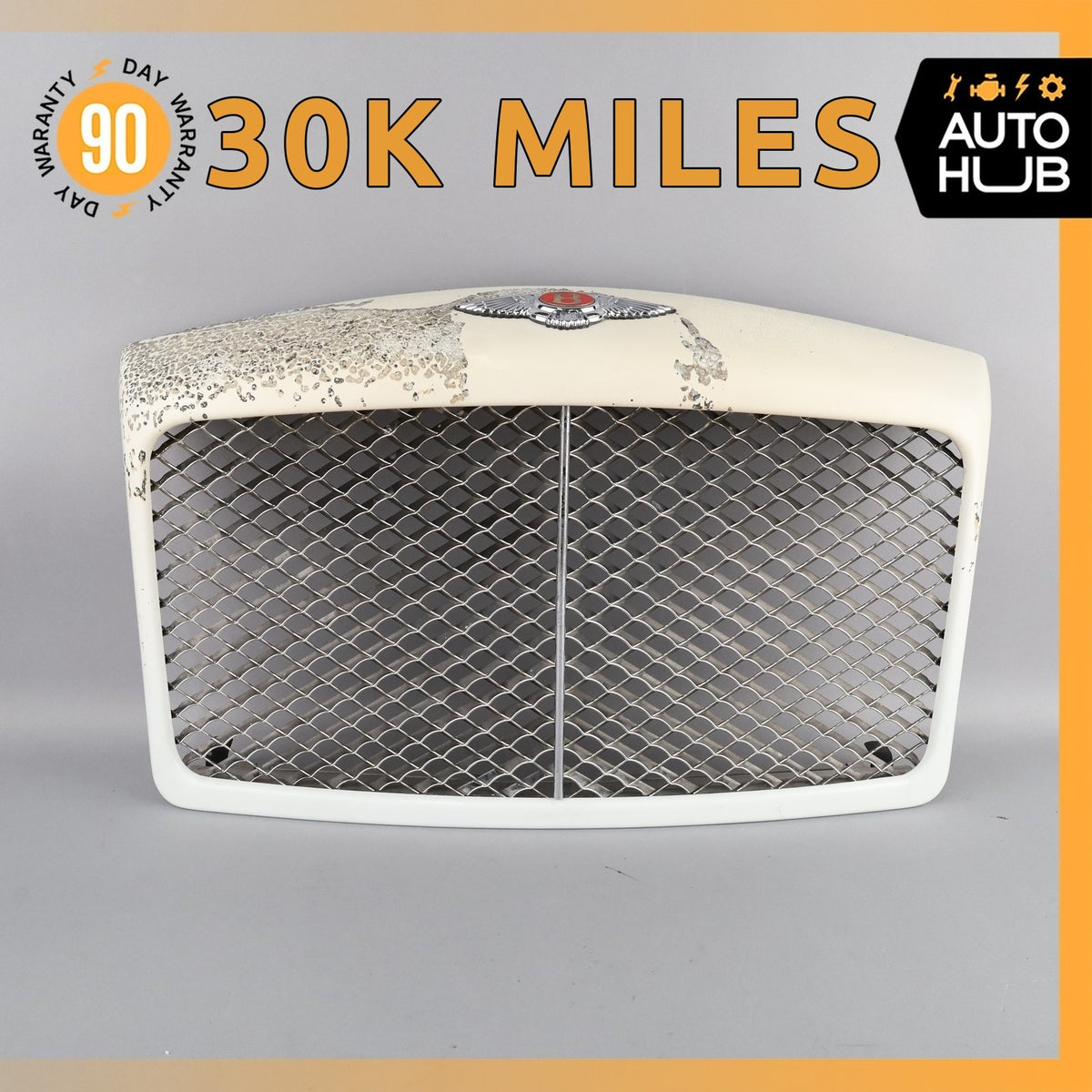 99-04 Bentley Arnage Hood Radiator Grille Grill White OEM 30k - photo 1