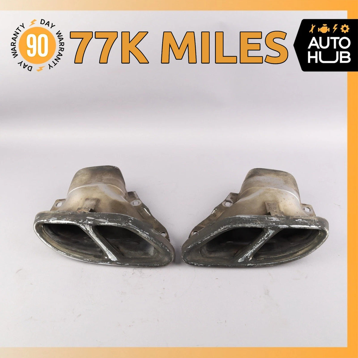 Mercedes W213 E43 AMG M276 Left & Right Side Exhaust Mufflers Tips Set OEM 77k - photo 1