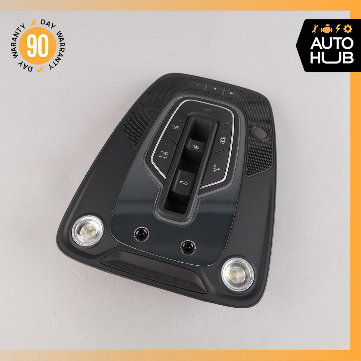 17-19 Audi 4M Q7 Front Overhead Domelight Lamp Switch Panel Black OEM 87k - photo 2
