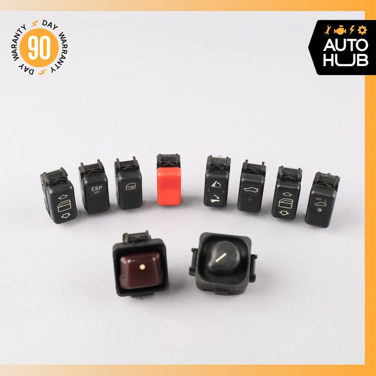 Mercedes R129 SL500 SL320 Center Console Control Switch Buttons Set OEM - photo 2