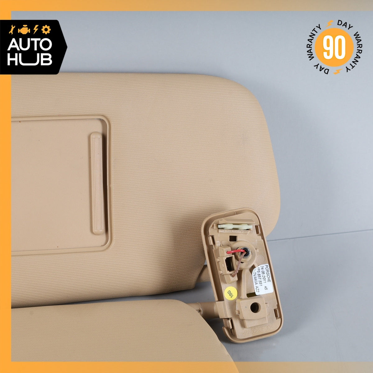 11-14 Porsche Cayenne 958 Sun Visor Sunvisor Front Left Driver Side Beige OEM - photo 10