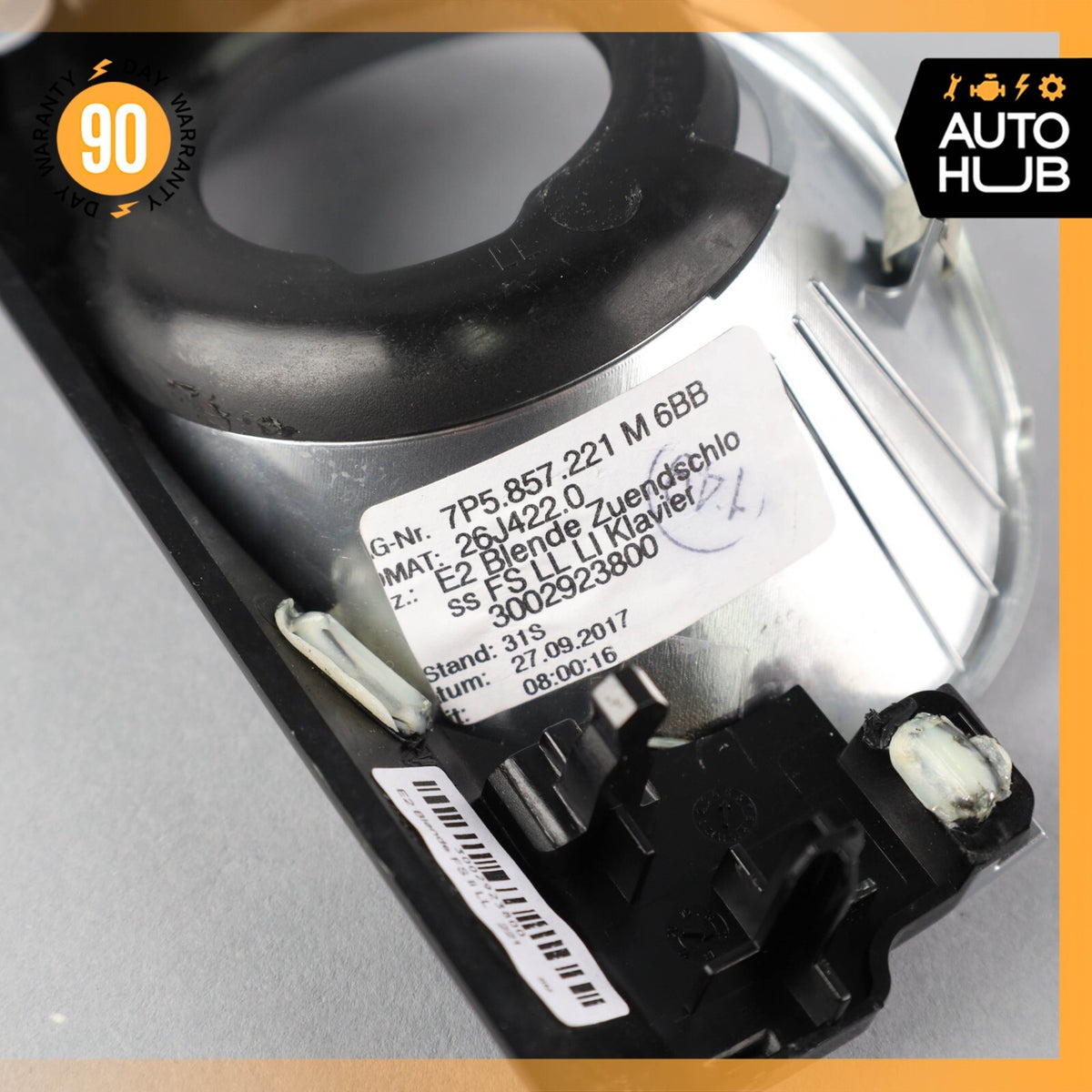 11-18 Porsche Cayenne 958 E-Hybrid Dashboard Ignition Switch Cover Trim OEM - photo 7