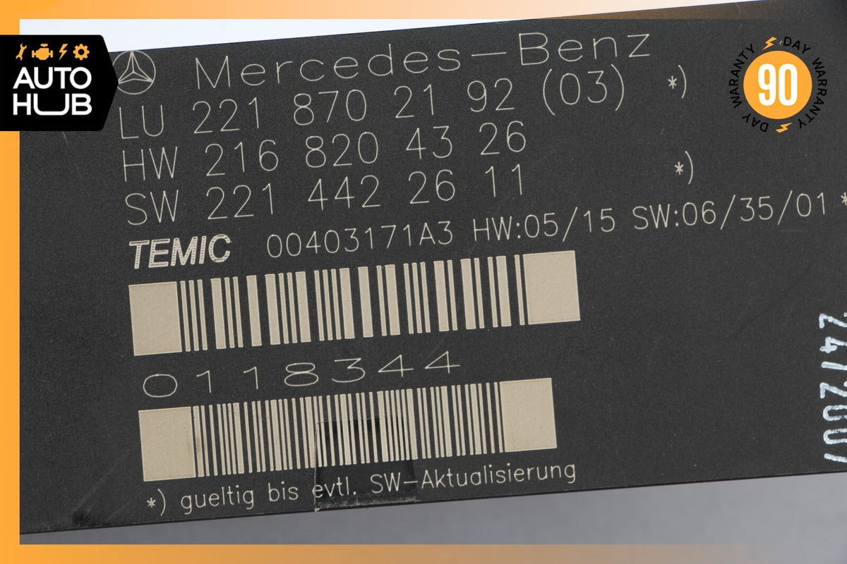 07-10 Mercedes W221 S600 S63 Front Left or Right Seat Contour Control Module OEM - photo 8