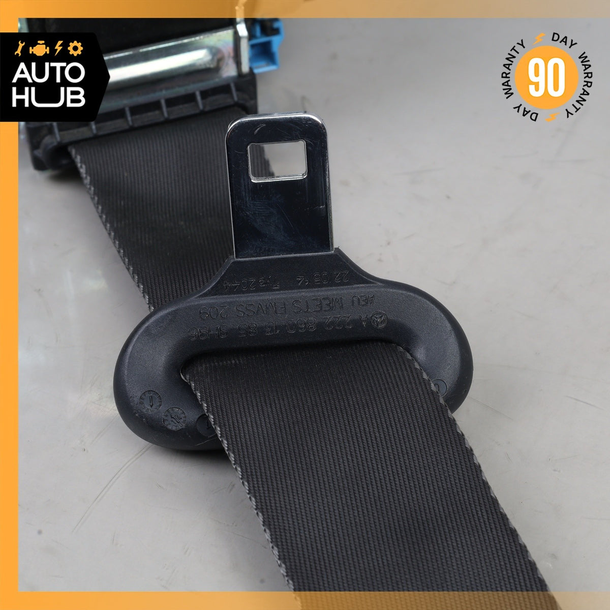14-17 Mercedes W222 S65 AMG S600 S450 Seat Belt Rear Left Driver Side Black OEM - photo 9
